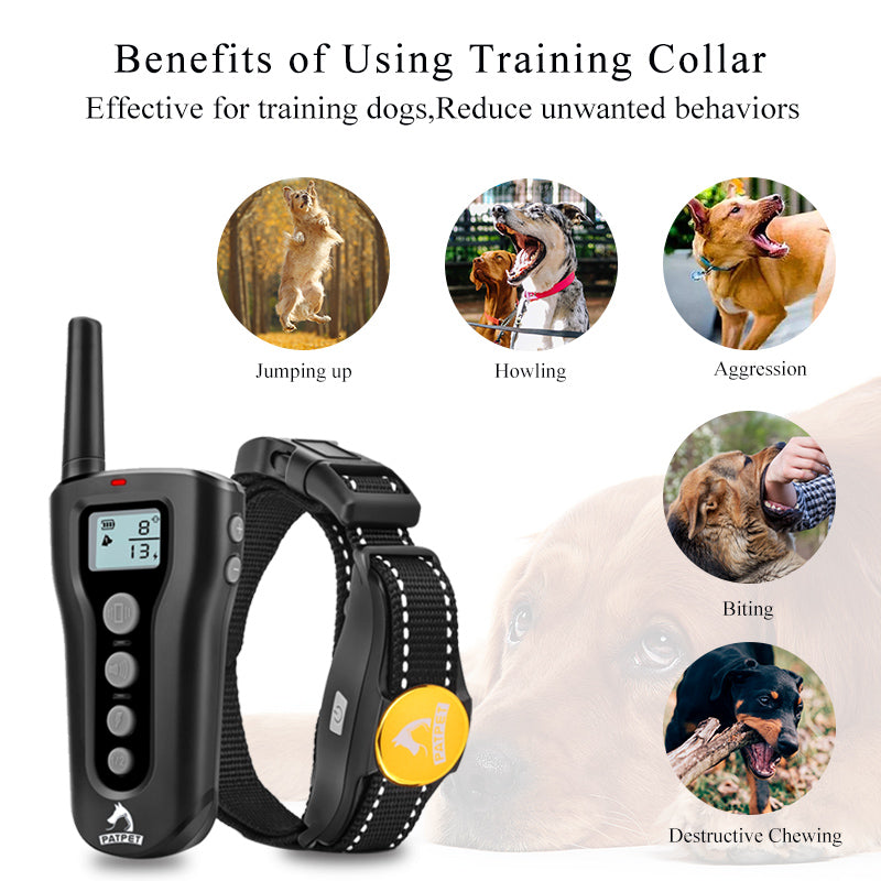 Patpet Remote Training Device Electric Control 300 Meters Professional Trainer Training Dog Collar