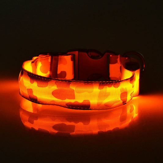 Dog LED Light Up Strap Collar USB Rechargeable