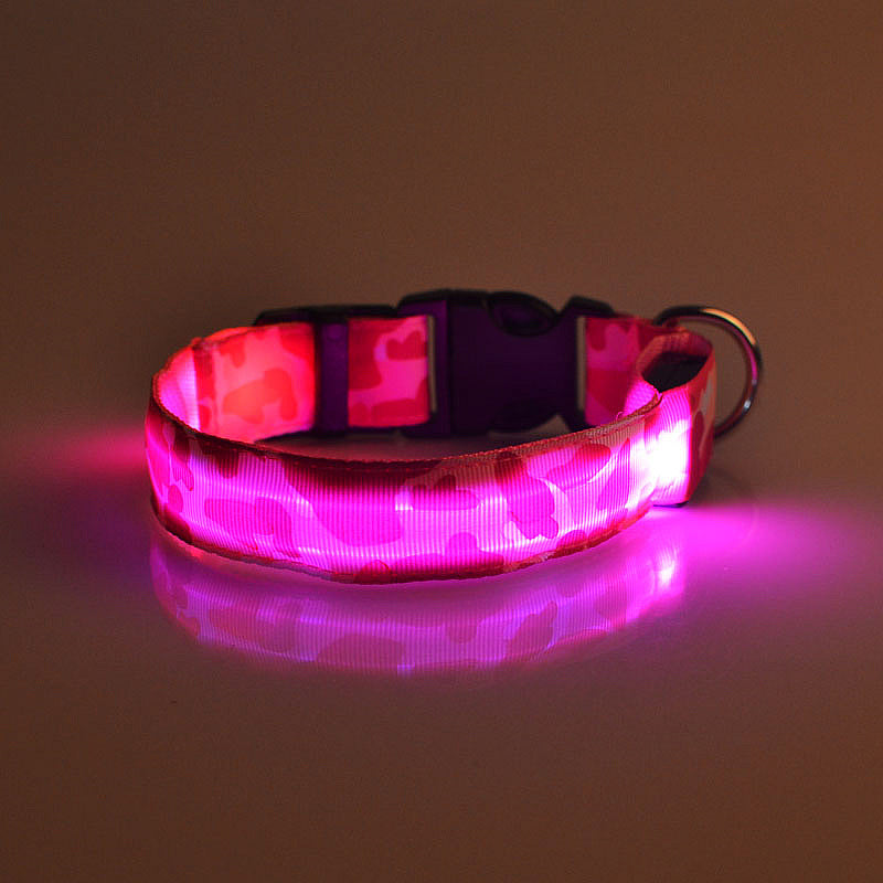Dog LED Light Up Strap Collar USB Rechargeable