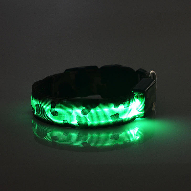 Dog LED Light Up Strap Collar USB Rechargeable