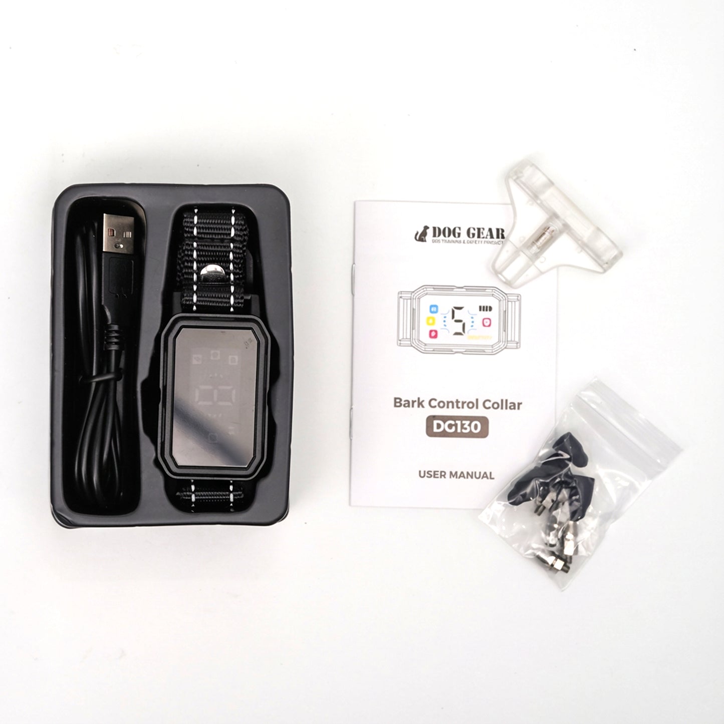 Smart Anti-Bark Dog Collar – Auto Bark Detection, Vibration, Beep & Shock, IP67 Waterproof