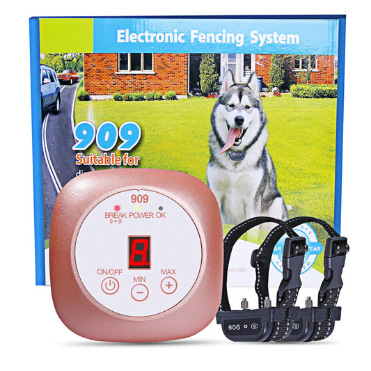 Dog Fence Invisible in-Ground Fence System Electric Dog Fence IPX8 Rechargeable Shock Collar