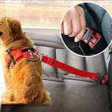 Dog Safety Harness Seat Belt Bungee Adjustable Leash Lead