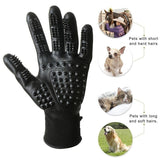 Dog Grooming Black Rubber Hair Remover Brush Shedding Gloves